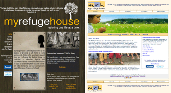 Old Website vs New Website